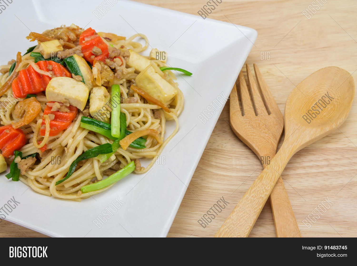 close up stir fried noodles chinese style