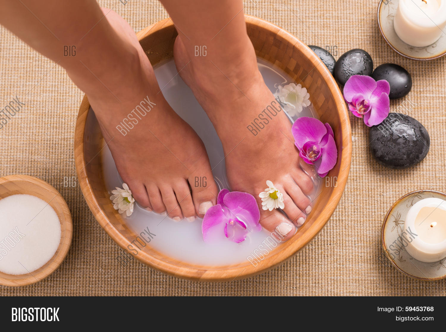 footbath with orchid
