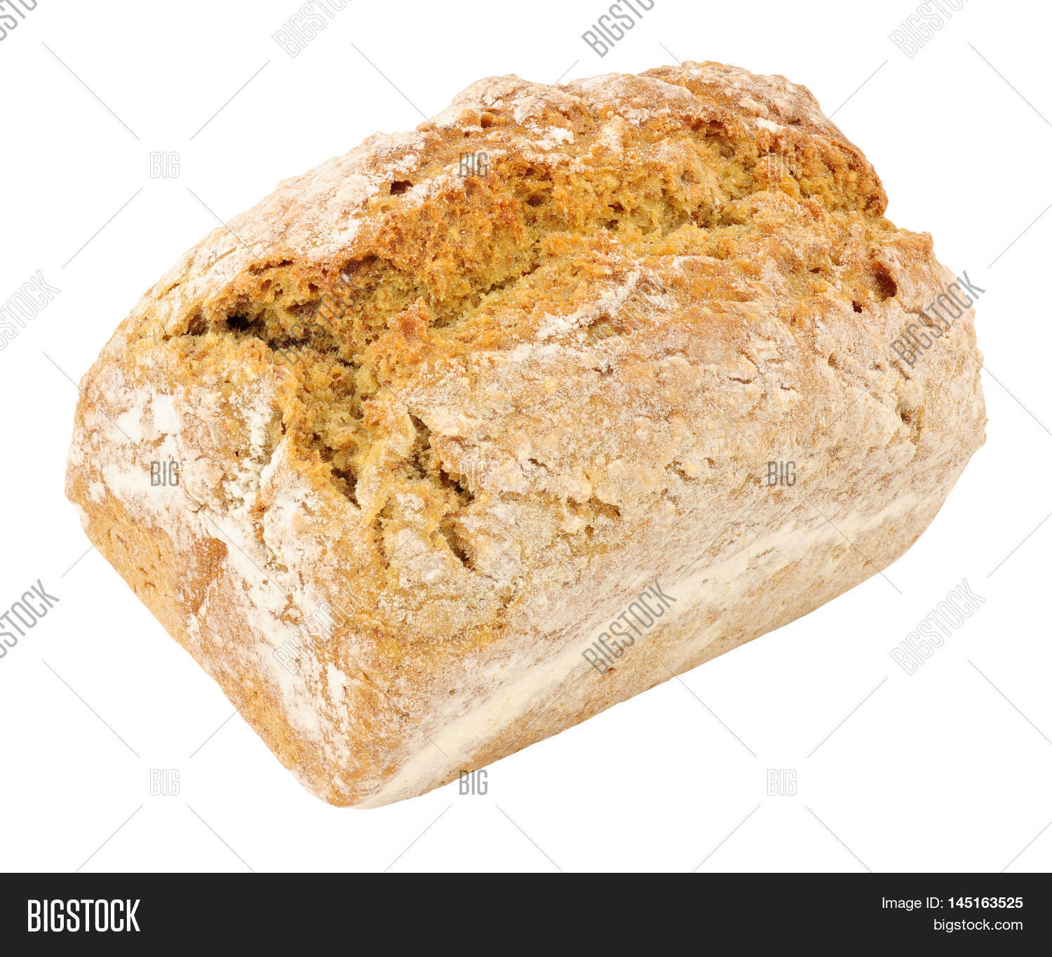 traditional irish wheaten soda bread loaf isolated on a white