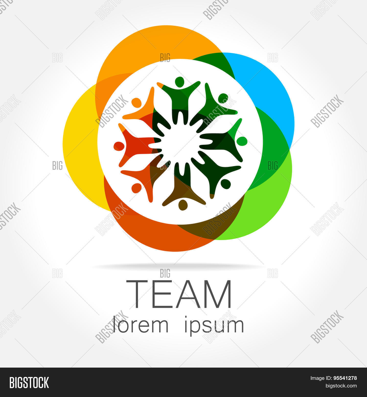 team logo template. social media marketing idea.