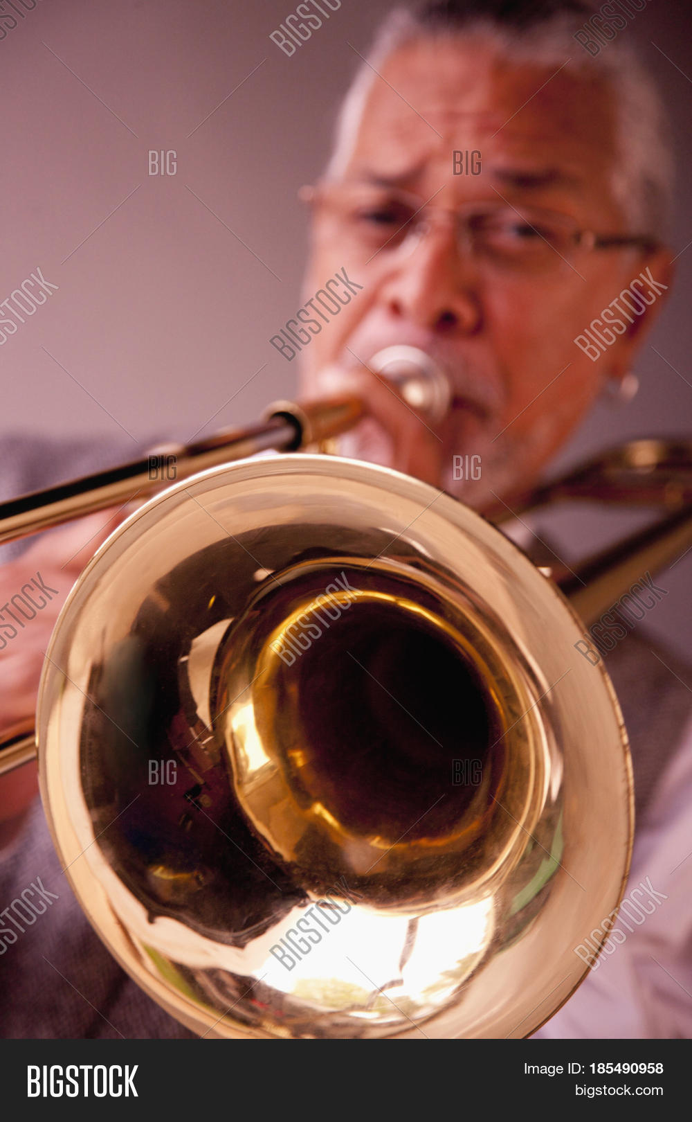 musician playing trombone