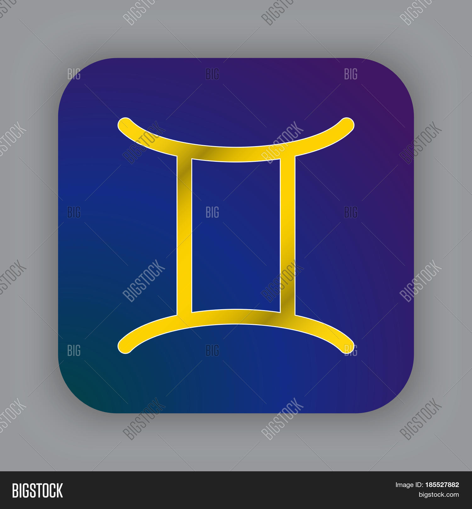 gemini zodiac vector sign horoscope symbol astrology line icon