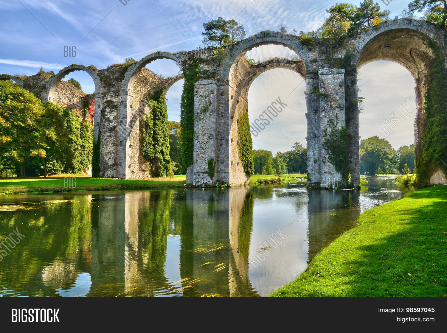 france the picturesque aqueduct of maintenon in eure et loir