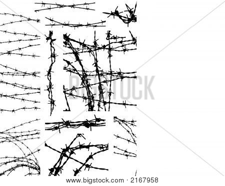 带刺铁丝网元素