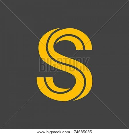 letter s vector alphabet impossible shape.