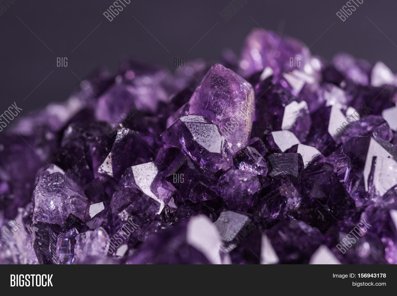 amethyst geode on black background.