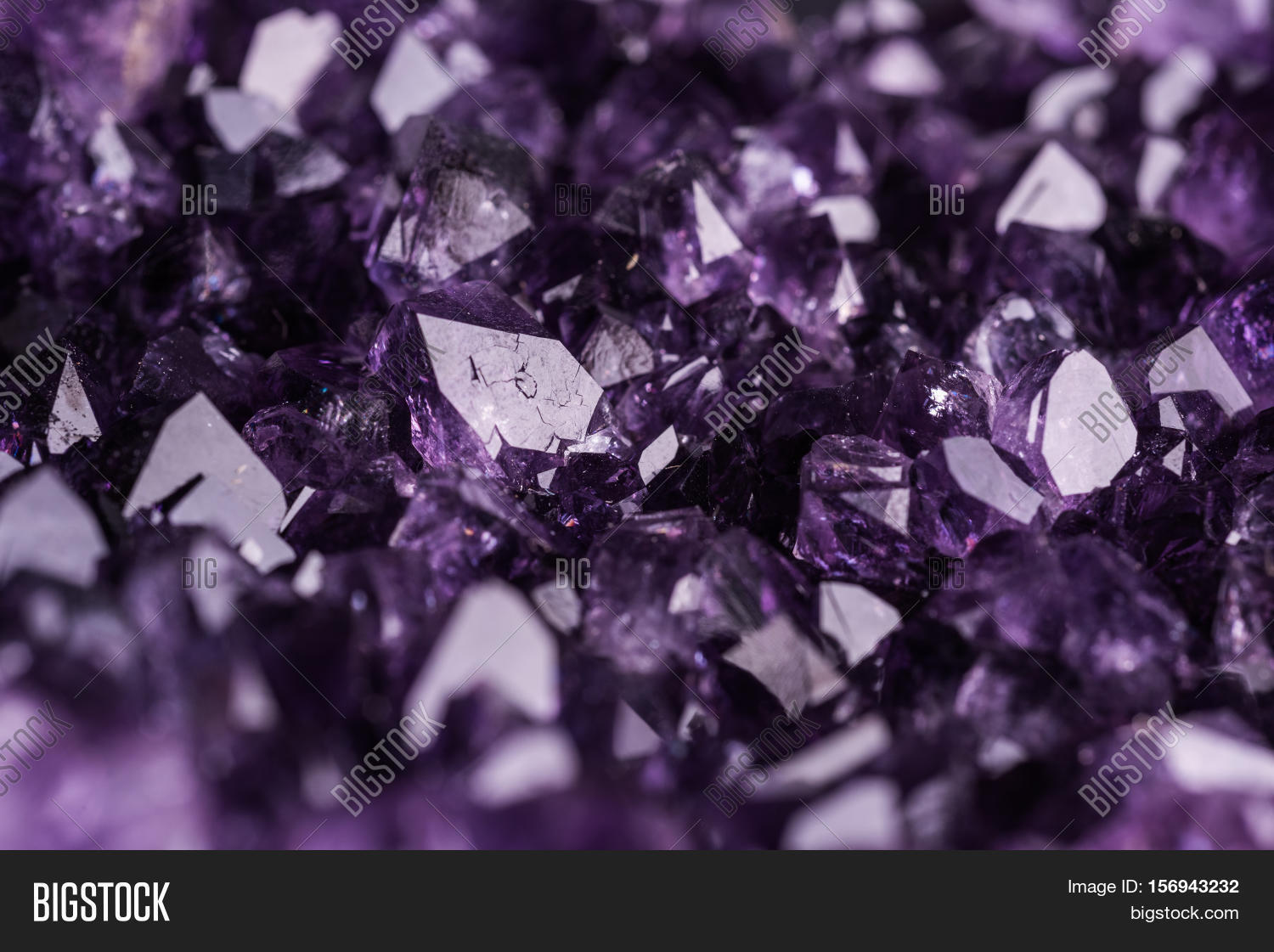 amethyst geode on black background.