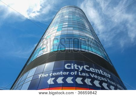 vegas, nv - september 9, 2012: the harmon is a highrise building