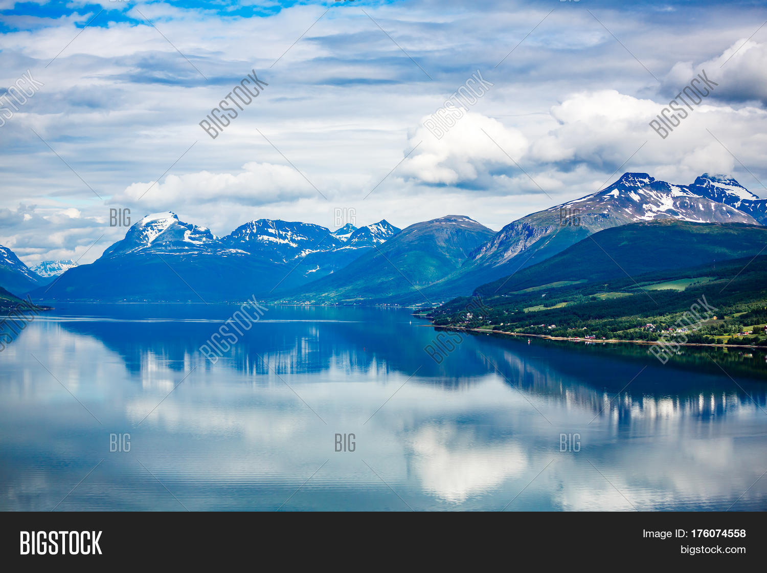 beautiful nature norway natural landscape.