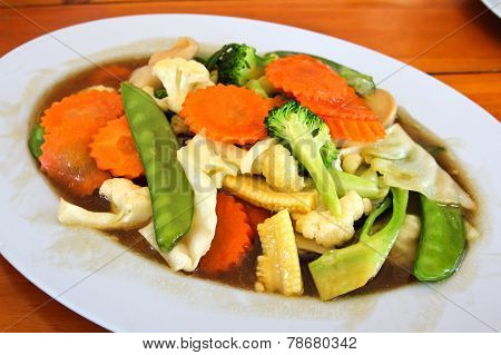 stir-fried mixed vegetables.