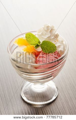 ice cream with orange
