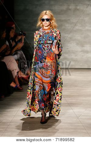 8: a model walks the runway at the libertine fashion show during