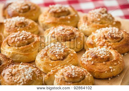 freshly baked sweet buns