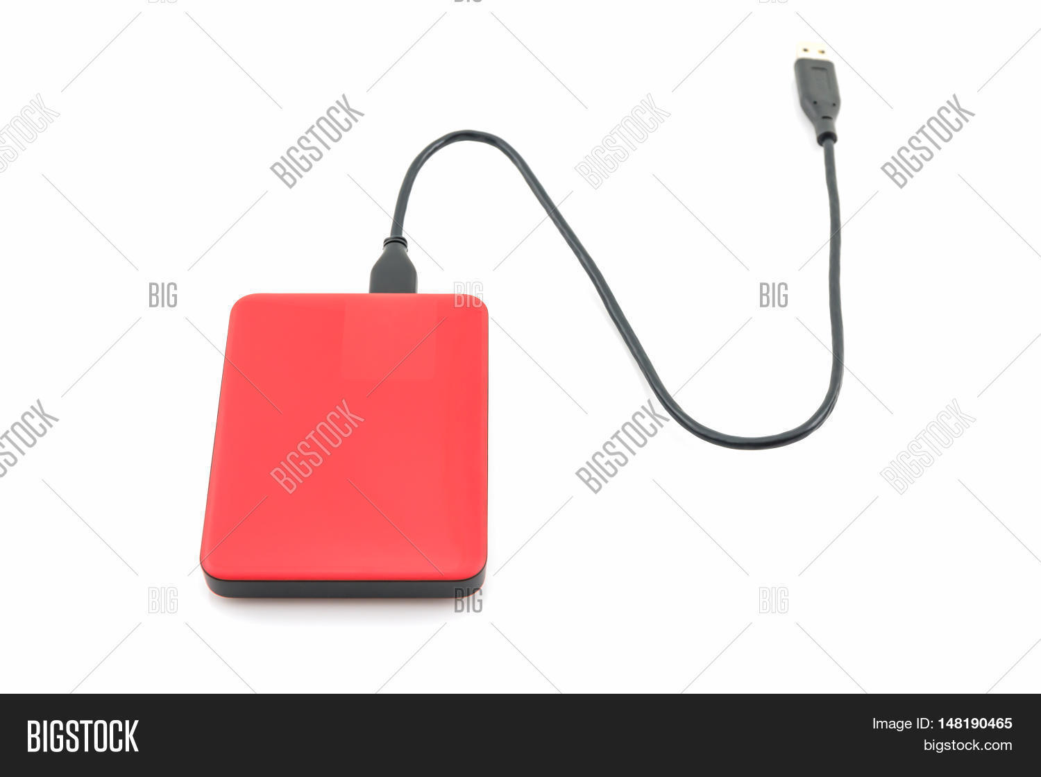 external hard drive for backup on white background.