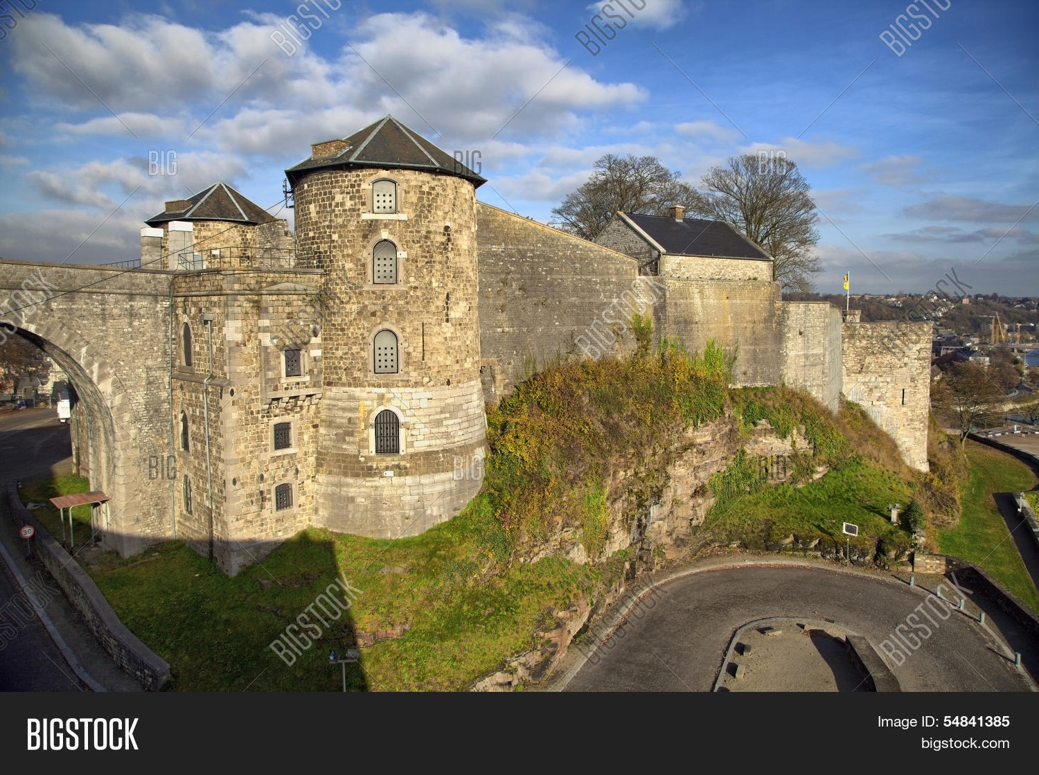citadel fortress in namur city, belgium, walloon region