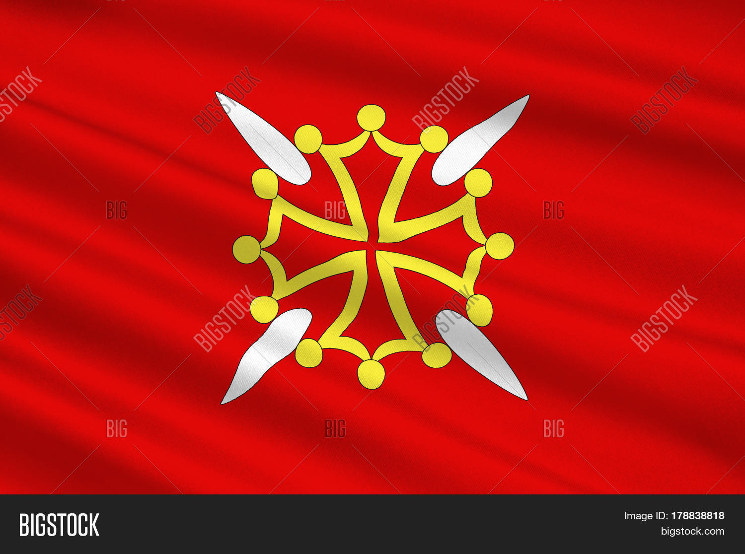 flag of haute-garonne is a department in the southwest of france