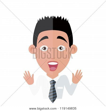 emotion avatar man surprise success