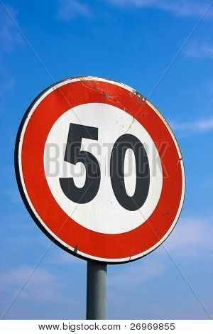 50 Km/h Speed Limit Signal Image & Photo | Bigstock
