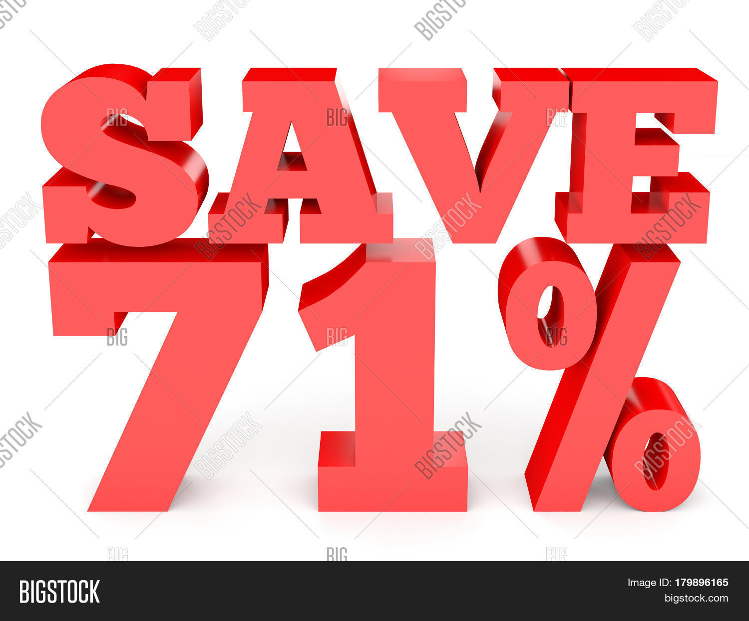 seventy one percent off. discount 71 %.