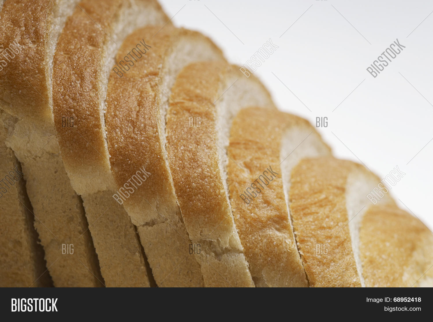 sliced bread, close-up