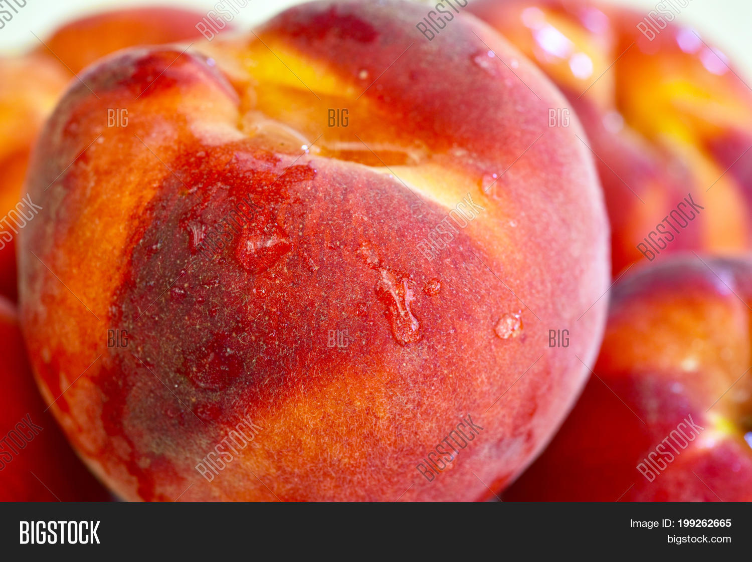 fresh juicy peach fruit organic food beautiful